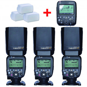 3 Yongnuo yn600ex-rt 2.4 G Wireless Flash HSS 1/8000s Master Speedlight Flash Guns Speedlite für Canon DSLR-Kamera + yn-e3-rt Sender + 3 Pcs Blitz-Diffusoren-22